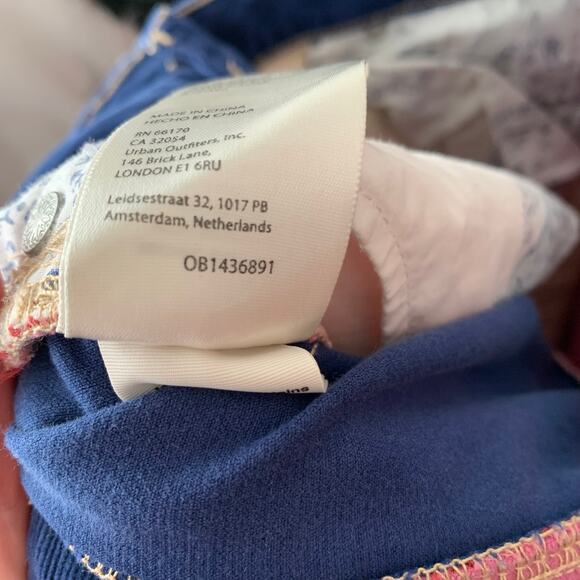 Free People Groovy Supernova Cord Wide Leg Purple Disco Jeans Size 26 - Picture 14 of 16